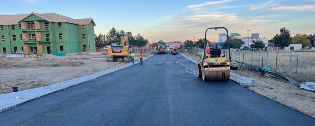 New commercial driveway being installed